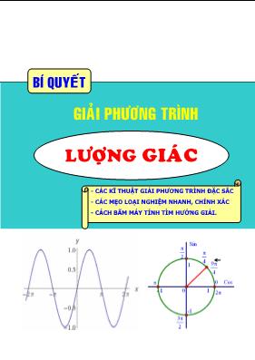 Bí quyết Giải phương trình lượng giác